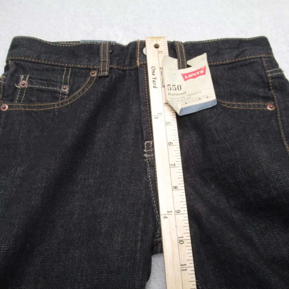 Levis 550 Jeans Women 14 Dark Wash 27x27 Relaxed Regular Cobra Straight Bootcut - Picture 14 of 16